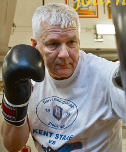 Man med boxningshandske